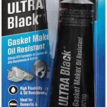 Permatex 82180 Ultra Black Maximum Oil Resistance RTV Silicone Gasket Maker, Sensor Safe And Non-Corrosive, For High Flex And Oil Resistant Applications 3 oz