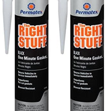 Permatex 82180 Ultra Black Maximum Oil Resistance RTV Silicone Gasket Maker, Sensor Safe And Non-Corrosive, For High Flex And Oil Resistant Applications 3 oz