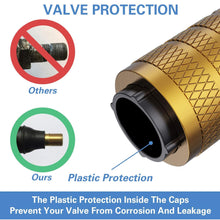 CKAuto Tire Valve Stem Caps, Black, 4 pcs/Pack, Anodized Aluminum Tire Valve Cap Set, Corrosion Resistant, Universal Stem Covers for Cars Trucks Motorcycles SUVs and Bikes