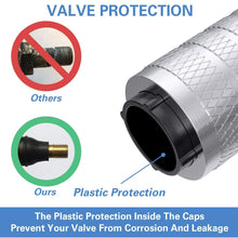 CKAuto Tire Valve Stem Caps, Black, 4 pcs/Pack, Anodized Aluminum Tire Valve Cap Set, Corrosion Resistant, Universal Stem Covers for Cars Trucks Motorcycles SUVs and Bikes