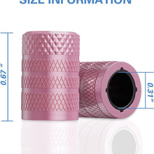 CKAuto Tire Valve Stem Caps, Black, 4 pcs/Pack, Anodized Aluminum Tire Valve Cap Set, Corrosion Resistant, Universal Stem Covers for Cars Trucks Motorcycles SUVs and Bikes