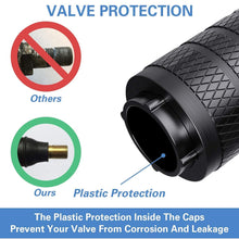 CKAuto Tire Valve Stem Caps, Black, 4 pcs/Pack, Anodized Aluminum Tire Valve Cap Set, Corrosion Resistant, Universal Stem Covers for Cars Trucks Motorcycles SUVs and Bikes