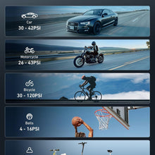 AstroAI L7 Tire Inflator Portable Air Compressor Cordless Mini Bike Pump with Digital Dual Values Display, 150 PSI Car Tires Air Pump with LED Lights&Pressure Gauge for Auto, Motorcycles, Bikes, Balls