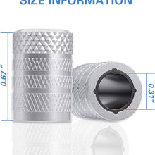 CKAuto Tire Valve Stem Caps, Black, 4 pcs/Pack, Anodized Aluminum Tire Valve Cap Set, Corrosion Resistant, Universal Stem Covers for Cars Trucks Motorcycles SUVs and Bikes