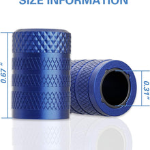 CKAuto Tire Valve Stem Caps, Black, 4 pcs/Pack, Anodized Aluminum Tire Valve Cap Set, Corrosion Resistant, Universal Stem Covers for Cars Trucks Motorcycles SUVs and Bikes