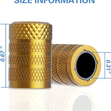 CKAuto Tire Valve Stem Caps, Black, 4 pcs/Pack, Anodized Aluminum Tire Valve Cap Set, Corrosion Resistant, Universal Stem Covers for Cars Trucks Motorcycles SUVs and Bikes