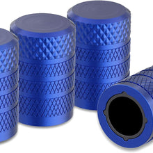 CKAuto Tire Valve Stem Caps, Black, 4 pcs/Pack, Anodized Aluminum Tire Valve Cap Set, Corrosion Resistant, Universal Stem Covers for Cars Trucks Motorcycles SUVs and Bikes