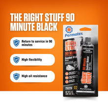 Permatex 82180 Ultra Black Maximum Oil Resistance RTV Silicone Gasket Maker, Sensor Safe And Non-Corrosive, For High Flex And Oil Resistant Applications 3 oz