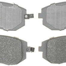 Silver 14D929M Semi-Metallic Front Disc Brake Pad Set with Wear Sensor