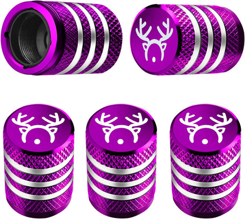 Tire Valve Stem Cap Cover - (5 Pack) Tire Air Cap Metal with Plastic Liner Corrosion Resistant Leak-Proof American Flag for Car Truck Motorcycle Bike Black