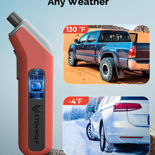 ETENWOLF T300 Digital Tire Pressure Gauge 3-200 PSI, Industrial Tire Gauge Calibrated to ANSI B40.7 Grade 2A(Plus-Minus 0.5%), Replaceable AAA Batteries (Vivid Orange)