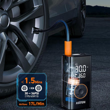 AstroAI L7 Tire Inflator Portable Air Compressor Cordless Mini Bike Pump with Digital Dual Values Display, 150 PSI Car Tires Air Pump with LED Lights&Pressure Gauge for Auto, Motorcycles, Bikes, Balls