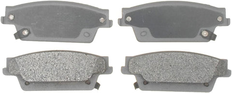 Silver 14D1020AM Semi-Metallic Rear Disc Brake Pad Set with Wear Sensor