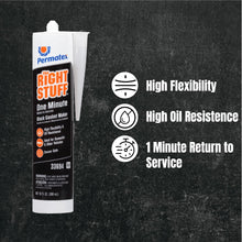 Permatex 82180 Ultra Black Maximum Oil Resistance RTV Silicone Gasket Maker, Sensor Safe And Non-Corrosive, For High Flex And Oil Resistant Applications 3 oz