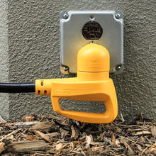 Camco 55325 15 AMP Male / 30 AMP Female 90 Degree Electrical Adapter, Yellow