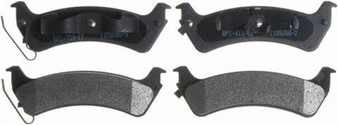 Silver 14D666M Semi-Metallic Rear Disc Brake Pad Set with Wear Sensor