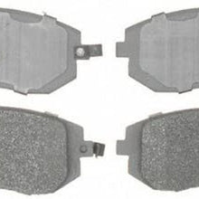 Silver 14D929M Semi-Metallic Front Disc Brake Pad Set with Wear Sensor