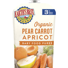(6 Pack) Earth's Best Organic Stage 3, Pear Carrot and Apricot Baby Food, 4.2 oz. Pouch