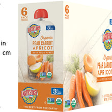 (6 Pack) Earth's Best Organic Stage 3, Pear Carrot and Apricot Baby Food, 4.2 oz. Pouch
