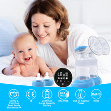 eccomum Double Electric Breast Pump with LED Display Adjustable Suction & Pumping Levels