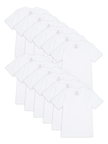 Wonder Nation Toddler Boys Undershirt, 12-Pack Crew T-Shirts