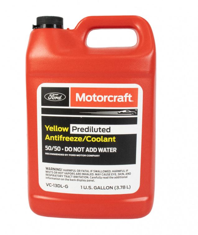 Motorcraft 50/50 Prediluted Yellow Antifreeze Coolant 1 Gallon VC13DLG