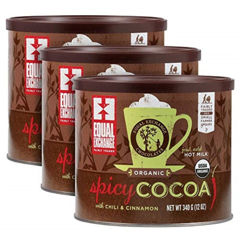 equal exchange organic spicy hot cocoa, 12-ounce (pack of 3)