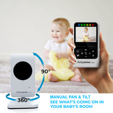 Compact Video Baby Monitor with Camera and Audio, Long Range, Room Temperature, Infrared Night Vision, Two Way Talk Back, Lullabies and High Capacity Battery, Model V24R