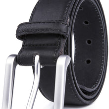 Genuine Leather Dress Belts For Men - Mens Belt For Suits, Jeans, Uniform With Single Prong Buckle - Designed in the USA