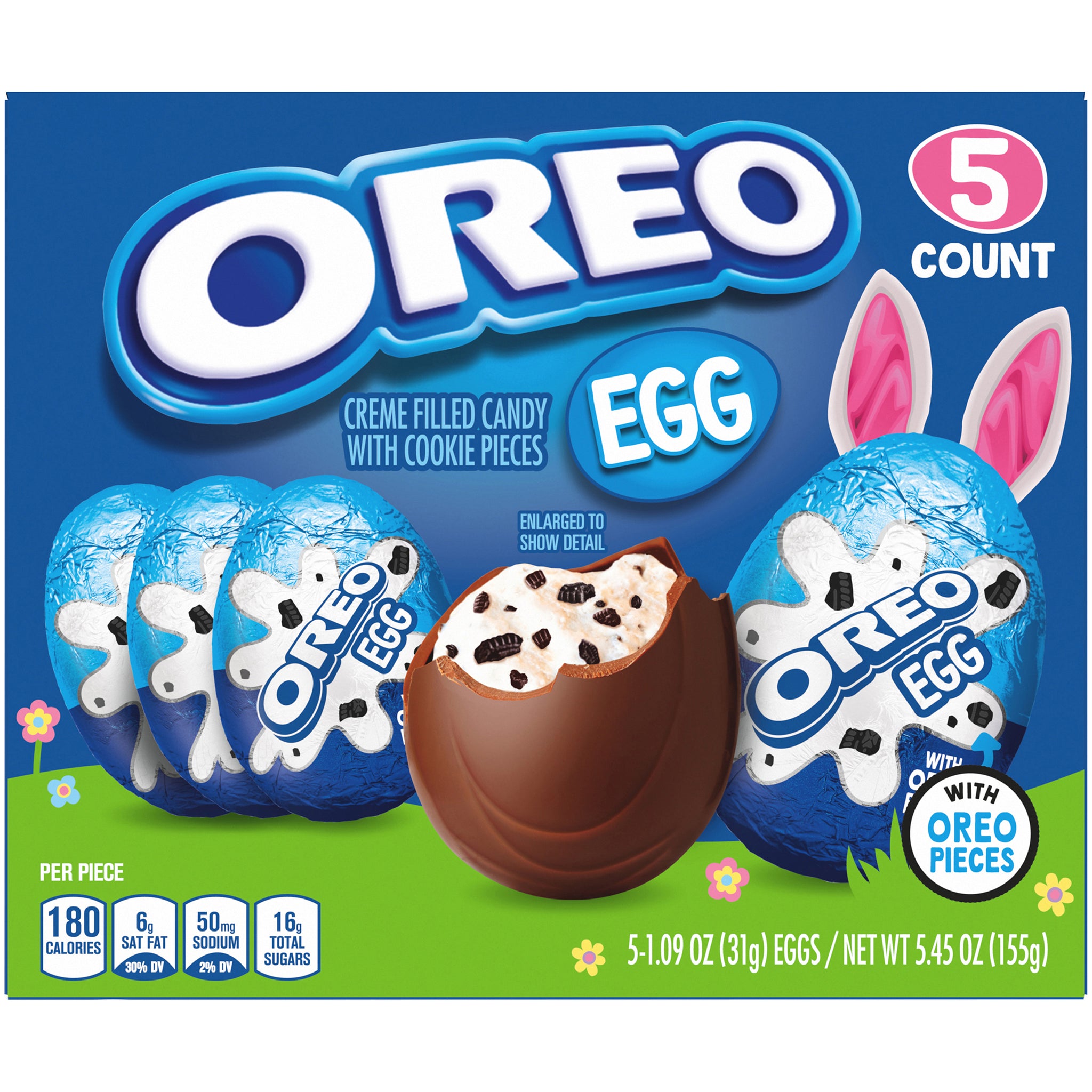Oreo, Chocolate Egg with Cookie Pieces, 5.45 Oz, (Pack of 5)