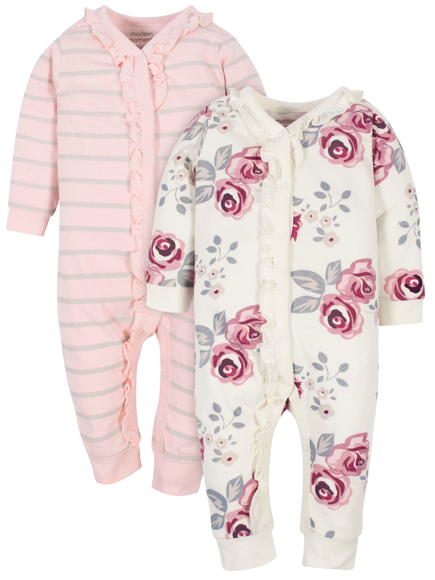 Modern Moments by Gerber Baby Girl Coveralls, 2-Pack