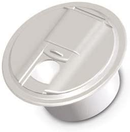 RV Designer (B101) White Universal Round Electrical Cable Hatch Quantity 3