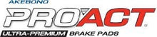 Akebono ACT1398 Proact Ultra Premium Ceramic Disc Brake Pad kit