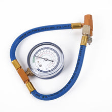R134A to R12 R22 Refrigerant Recharge Hose Pipe with Can Tap Pressure Gauge