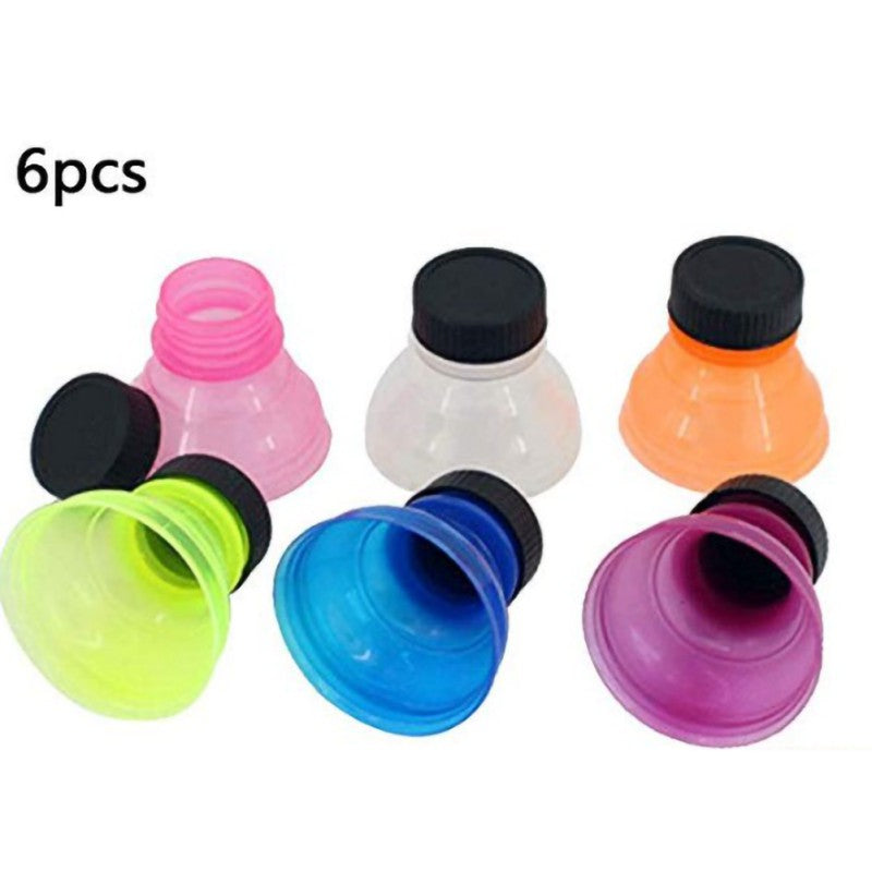 Reusable Bottle Sealing Cap Snap On Can Convert Soda For Cool Coke Lid 6Pcs