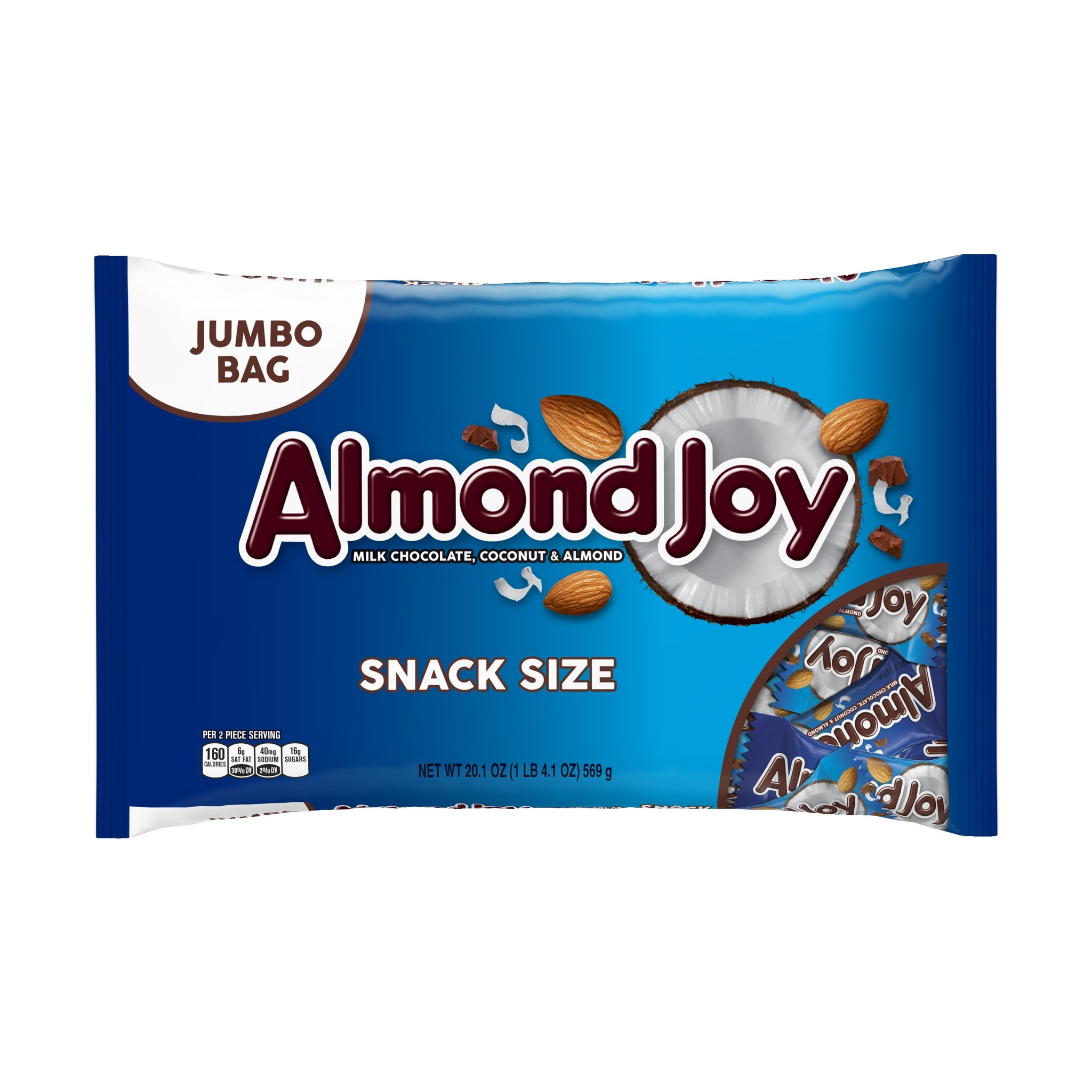 Almond Joy, Halloween Coconut & Almond Chocolate Candy Bars, 20.1 Oz.
