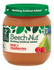 (10 Pack) Beech-Nut Stage 2, Pear & Raspberries Baby Food, 4 oz Jar