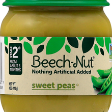 (10 Pack) Beech-Nut Stage 2, Sweet Peas Baby Food, 4 oz Jar