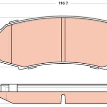 TRW Automotive TPC0606 Disc Brake Pad Set for Toyota 4Runner: 2003-2020 and other applications Rear, Black