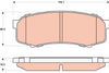 TRW Automotive TPC0606 Disc Brake Pad Set for Toyota 4Runner: 2003-2020 and other applications Rear, Black