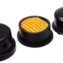 YuXuan Pavilion Replace 3/8" Thread Connector Air Compressor Muffler Filter Silencer 16mm Black Metal Intake Filter Silencer(2Pcs)