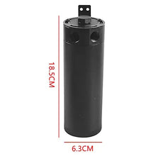 WIWIGI 750ML Oil Catch Can Kit Universal Large Polish Baffled Reservoir Tank Breather Filter with Drain Valve 2 Ports Aluminum Black