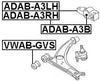 Rear Bushing. Front Control Arm Febest ADAB-A3B Oem 1K0199231N
