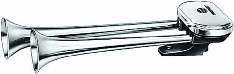 HELLA 005411001 24V 320/300 Hz Low-Tone/High-Tone Twin-Tone Air Horn Kit for use with Compressed Air Brake System