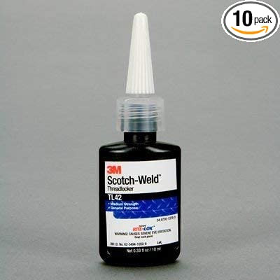 3M (TL42 Threadlocker TL42 Blue, 0.33 fl oz/10 mL Bottle
