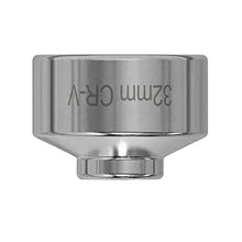 32mm Oil Filter Wrench, Oil Filter Socket with 3/8" Drive 6 Points Oil Filter Cap Removal Tool,
