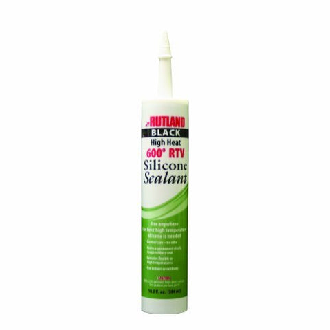 Rutland High Heat Silicone Sealant 600 Deg. F Black Cartridge 10.3 Oz.