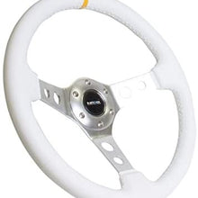 NRG REINFORCED STEERING WHEEL RST-006WT-Y + U.S. PERFORMANCE LAB STICKER