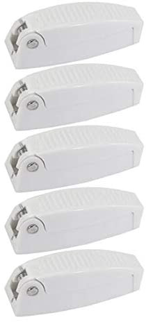 Machia 5 White RV Campers Motorhome Rounded Baggage Door Catch Compartment Clips Latch Latches