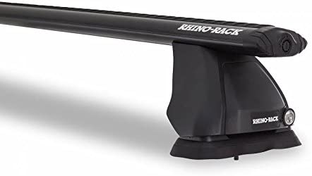 Rhino Rack 2015-2020 Compatible with JEEP Renegade Sport BU 4dr SUV Vortex 2500 Black 2 Bar FMP Roof Rack JA9810